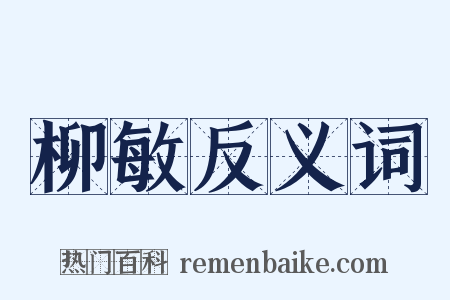 柳敏反义词是什么意思的图片